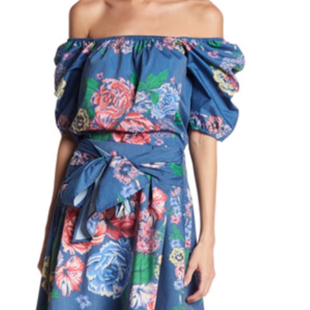 Flying Tomato off the shoulder floral blouse